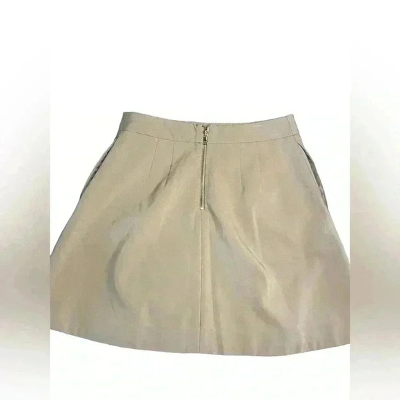 EXPRESS women’s Camel mini skirt w/ pockets back zipper fully lined preloved - Picture 2 of 8
